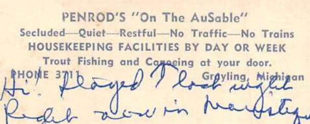 Penrods on Au Sable - Old Postcard (newer photo)